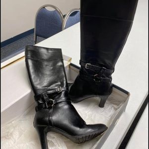 Chaps black knee high boots